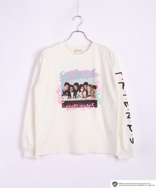 WESTSEA(ウエストシー)の「FRIENDS フォトプリント ロゴ ロンT(Tシャツ/カットソー・メンズ・ホワイト/ブラック・M/L/XL)」の3枚目の写真