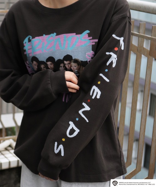 WESTSEA(ウエストシー)の「FRIENDS フォトプリント ロゴ ロンT(Tシャツ/カットソー・メンズ・ホワイト/ブラック・M/L/XL)」の13枚目の写真
