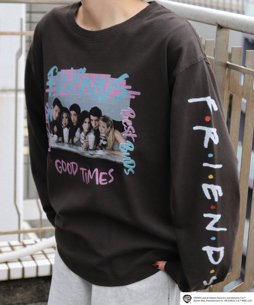 WESTSEA(ウエストシー)の「FRIENDS フォトプリント ロゴ ロンT(Tシャツ/カットソー・メンズ・ホワイト/ブラック・M/L/XL)」の14枚目の写真