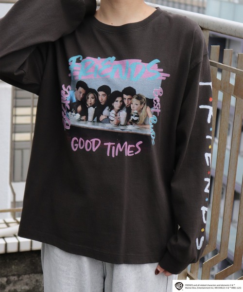 WESTSEA(ウエストシー)の「FRIENDS フォトプリント ロゴ ロンT(Tシャツ/カットソー・メンズ・ホワイト/ブラック・M/L/XL)」の16枚目の写真