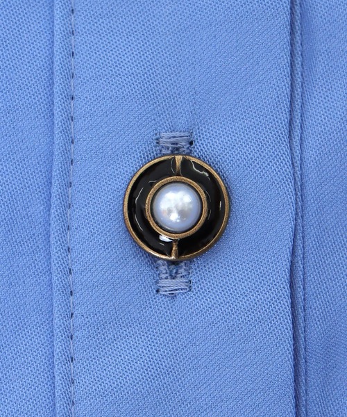 Jines（ジネス）の「フリルカラーグロウブラウス（シャツ/ブラウス・レディース・キャメル/ブルー・38）」の18枚目の写真