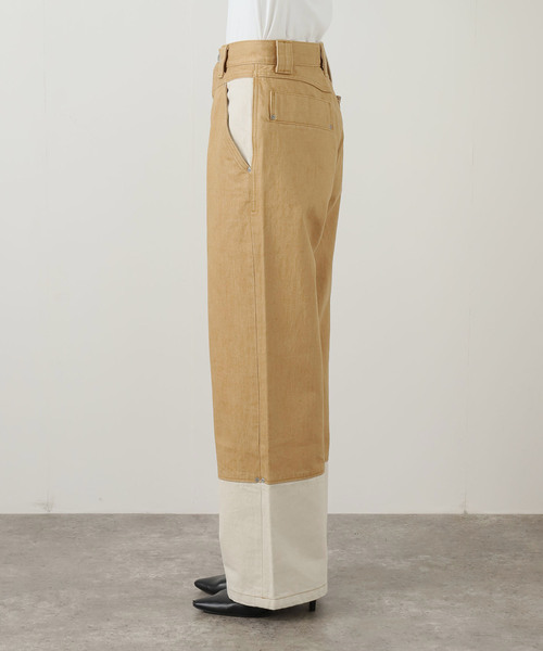 LIVINGTONE(リヴィントーン)の「LIVINGTONE TRULY-BI COLORED LT-TRULY-09:デニムパンツ(デニムパンツ・レディース・ベージュ・SMALL/MEDIUM)」の6枚目の写真