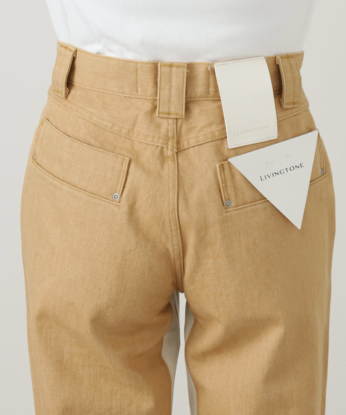 LIVINGTONE(リヴィントーン)の「LIVINGTONE TRULY-BI COLORED LT-TRULY-09:デニムパンツ(デニムパンツ・レディース・ベージュ・SMALL/MEDIUM)」の10枚目の写真