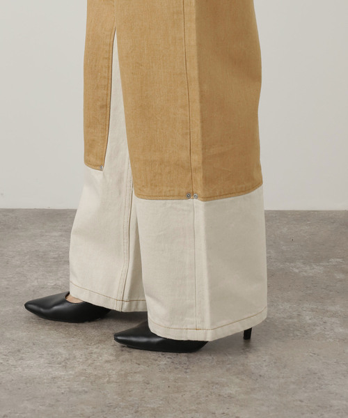 LIVINGTONE(リヴィントーン)の「LIVINGTONE TRULY-BI COLORED LT-TRULY-09:デニムパンツ(デニムパンツ・レディース・ベージュ・SMALL/MEDIUM)」の13枚目の写真