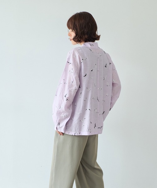 yuni（ユニ　）の「bird刺繍　haori ブラウス（シャツ/ブラウス・レディース・パープル/ブラック・FREE）」の21枚目の写真