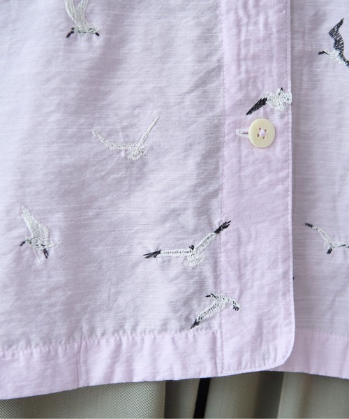 yuni（ユニ　）の「bird刺繍　haori ブラウス（シャツ/ブラウス・レディース・パープル/ブラック・FREE）」の15枚目の写真
