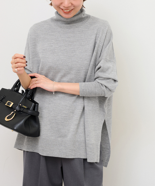 セール】《追加2 / 新色》BiellaYarnワイドタートルネック（ニット