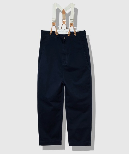 HOUSTON（ヒューストン）の「HOUSTON/ヒューストン　HIGH-WAIST SUSPENDER PANTS（サロペット/オーバーオール・レディース・カーキ/オリーブ/ネイビー・FREE）」の3枚目の写真