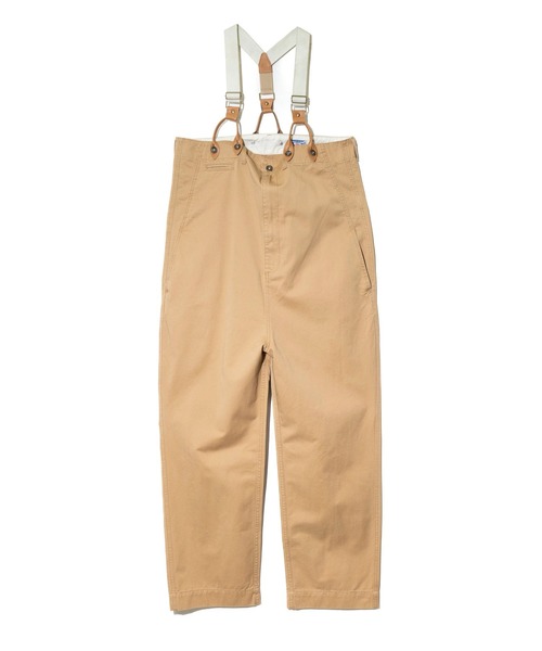 HOUSTON（ヒューストン）の「HOUSTON/ヒューストン　HIGH-WAIST SUSPENDER PANTS（サロペット/オーバーオール・レディース・カーキ/オリーブ/ネイビー・FREE）」の7枚目の写真