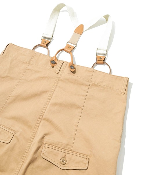 HOUSTON（ヒューストン）の「HOUSTON/ヒューストン　HIGH-WAIST SUSPENDER PANTS（サロペット/オーバーオール・レディース・カーキ/オリーブ/ネイビー・FREE）」の9枚目の写真