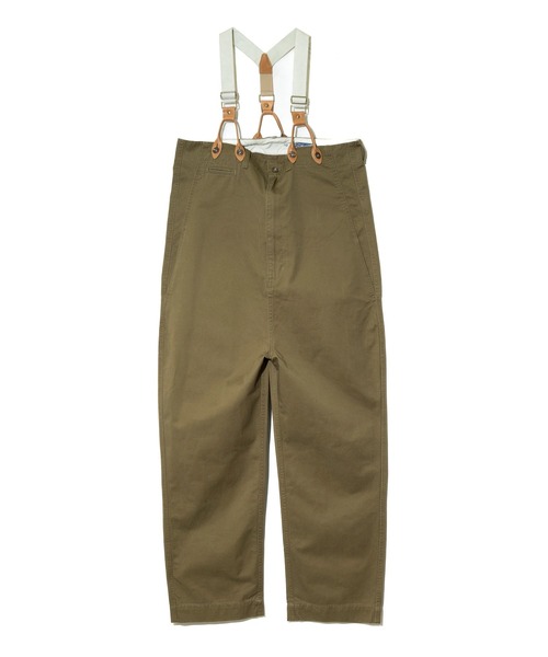 HOUSTON（ヒューストン）の「HOUSTON/ヒューストン　HIGH-WAIST SUSPENDER PANTS（サロペット/オーバーオール・レディース・カーキ/オリーブ/ネイビー・FREE）」の12枚目の写真