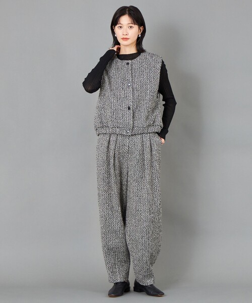 CAST:（キャストコロン）の「【CAST COLON】ツィードタックフォルムパンツ（その他パンツ・レディース・ブラック・S/L/M）」の7枚目の写真