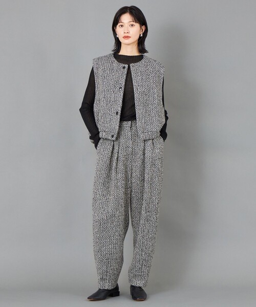 CAST:（キャストコロン）の「【CAST COLON】ツィードタックフォルムパンツ（その他パンツ・レディース・ブラック・S/L/M）」の9枚目の写真