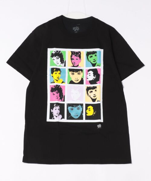 ARCHIVER(アーカイバ)の「【RES】【Radio Days】AUDREY HEPBURN S/S TEE オードリーヘップバーン プリントTシャツ(Tシャツ/カットソー・メンズ・ブラック/ホワイト・LARGE)」の1枚目の写真