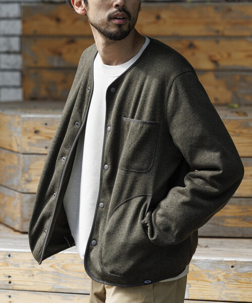 セール】リラックスフィット ニットフリース カーディガン /KNIT