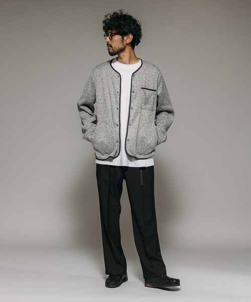 セール】リラックスフィット ニットフリース カーディガン /KNIT