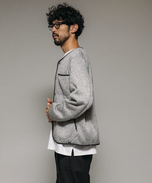 リラックスフィット ニットフリース カーディガン /KNIT FLEECE