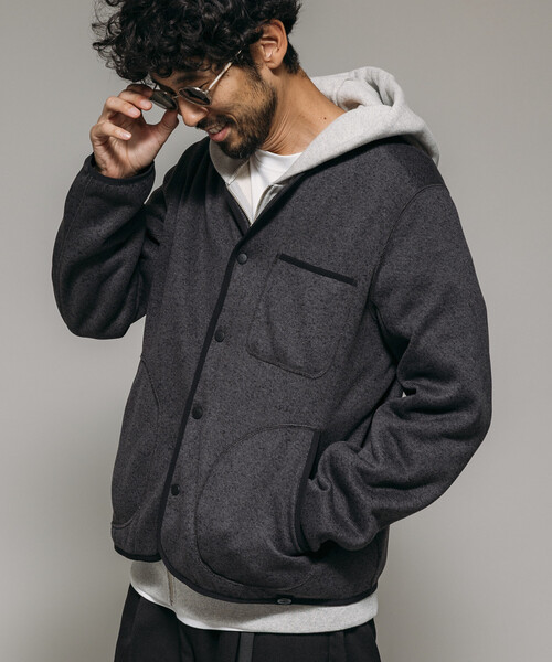 セール】リラックスフィット ニットフリース カーディガン /KNIT