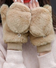 Miniministore(ミニミニストア)のボア手袋 裏起毛ミトングローブ あったか(手袋)