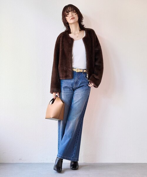 RIVE DROITE（リヴドロワ）の「【MONN.:.(モン)】メッシュベルト（ベルト・レディース・ブラウン/ゴールド・FREE）」の7枚目の写真