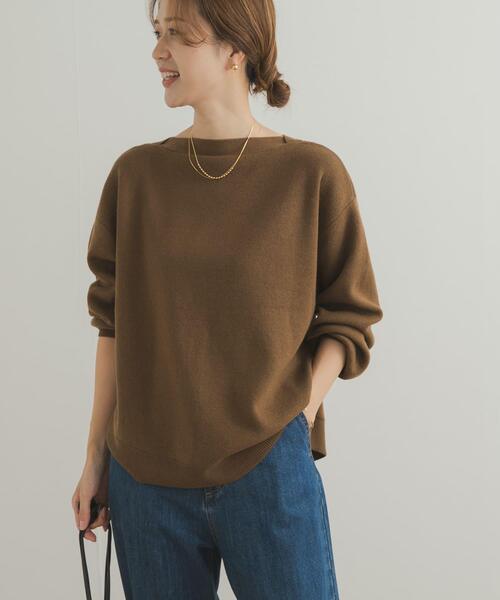 セール】コットンウールボートネックニット（ニット/セーター）｜URBAN