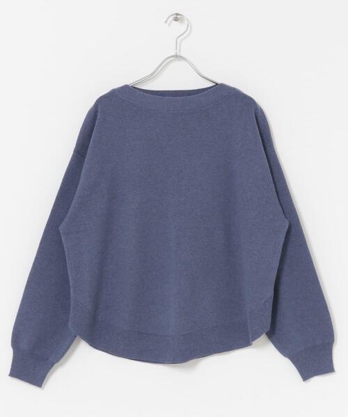 URBAN RESEARCH DOORS（アーバンリサーチドアーズ）の「コットンウールボートネックニット（ニット/セーター・レディース・ブルー/チャコールグレー/ゴールド・FREE）」の14枚目の写真