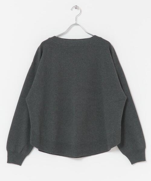 URBAN RESEARCH DOORS（アーバンリサーチドアーズ）の「コットンウールボートネックニット（ニット/セーター・レディース・ブルー/チャコールグレー/ゴールド・FREE）」の5枚目の写真