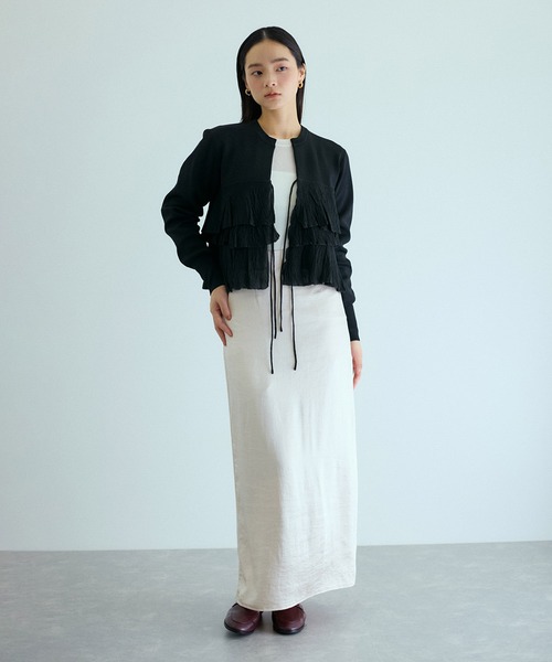 サステナブル】フリルカーディガン（カーディガン/ボレロ）｜ADAM ET