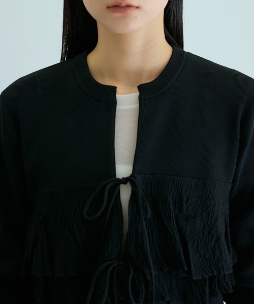 サステナブル】フリルカーディガン（カーディガン/ボレロ）｜ADAM ET