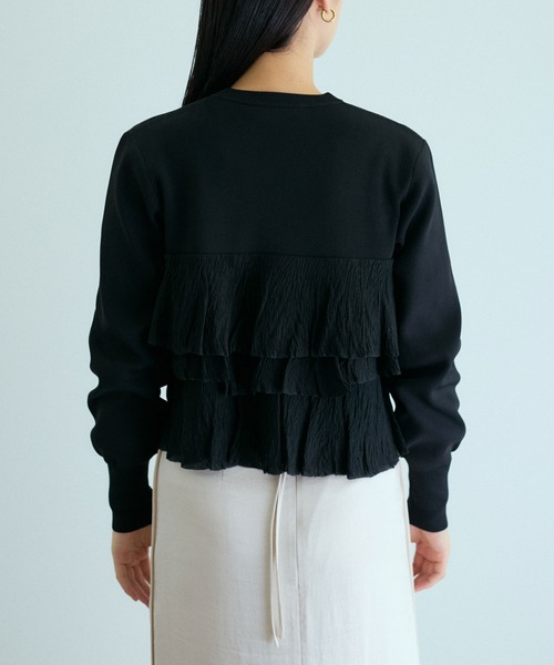 サステナブル】フリルカーディガン（カーディガン/ボレロ）｜ADAM ET
