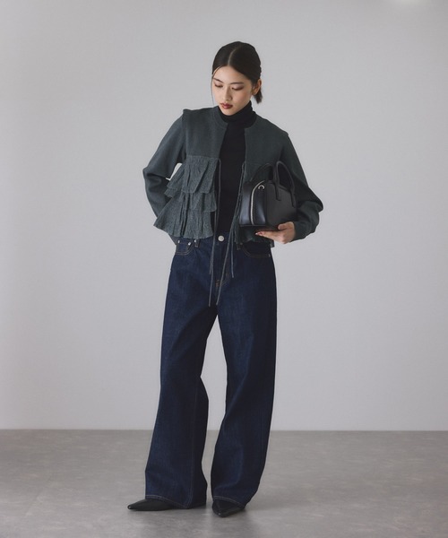 サステナブル】フリルカーディガン（カーディガン/ボレロ）｜ADAM ET