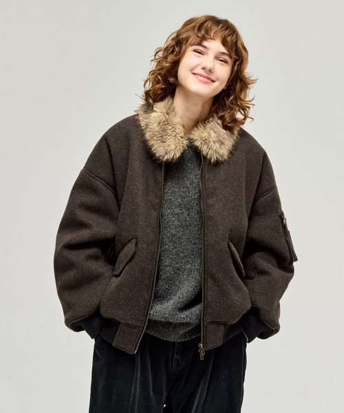 WETTEMPT（ウィテンプト）の「FUR-COLLARED MELTON FLIGHT JACKET