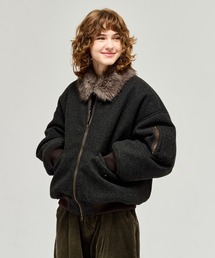 WETTEMPT(EBevg)FUR-COLLARED MELTON FLIGHT JACKET / t@[gtCgWPbg(u])