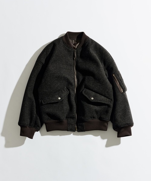 FUR-COLLARED MELTON FLIGHT JACKET / ファーメルトンフライト
