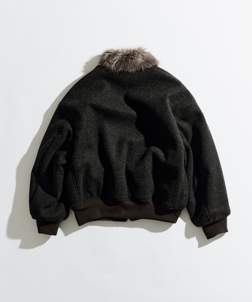 専用FUR-COLLARED MELTON FLIGHT JACKET FUR-COLLARED MELTON FLIGHT JACKET / ファーメルトンフライトジャケット