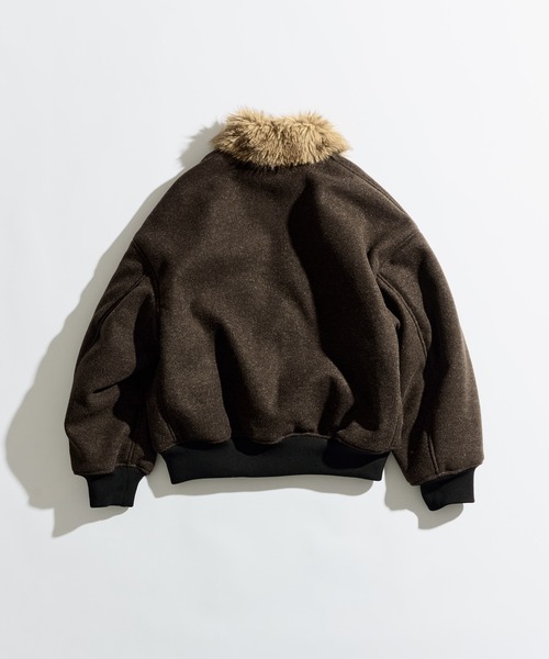 FUR-COLLARED MELTON FLIGHT JACKET / ファーメルトンフライト