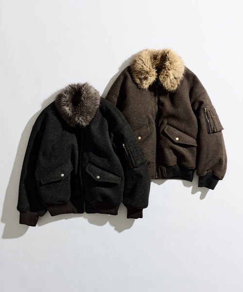WETTEMPT（ウィテンプト）の「FUR-COLLARED MELTON FLIGHT JACKET