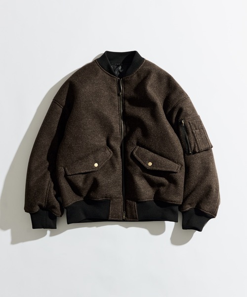 FUR-COLLARED MELTON FLIGHT JACKET / ファーメルトンフライト