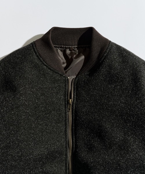 WETTEMPT ファーメルトンフライトジャケット Ｍサイズ　ブラック WETTEMPT ブルゾン アウター FUR-COLLARED MELTON FLIGHT JACKET