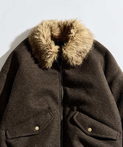 WETTEMPT（ウィテンプト）の「FUR-COLLARED MELTON FLIGHT JACKET