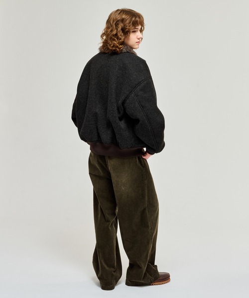 FUR-COLLARED MELTON FLIGHT JACKET / ファーメルトンフライト