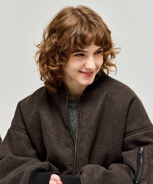 FUR-COLLARED MELTON FLIGHT JACKET / ファーメルトンフライト