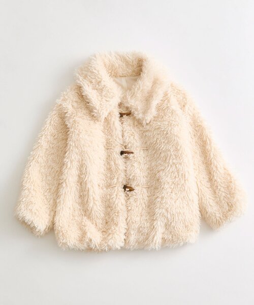 OLIVE des OLIVE（オリーブデオリーブ）の「【ふたばコラボ企画】ファーブルゾン（ブルゾン・レディース・ブラウン/オフホワイト/ブルー・FREE）」の12枚目の写真