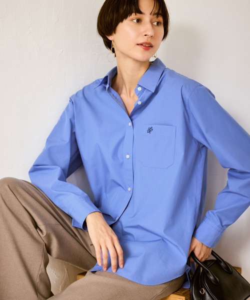 ROPE' PICNIC(ロペピクニック)の「オーセンティックシャツ(シャツ/ブラウス・レディース・オフホワイト/ブルー/ベージュ/ネイビー・FREE)」の4枚目の写真