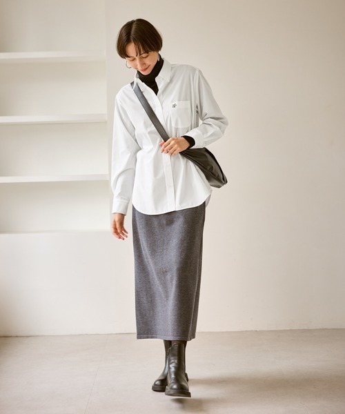 ROPE' PICNIC(ロペピクニック)の「オーセンティックシャツ(シャツ/ブラウス・レディース・オフホワイト/ブルー/ベージュ/ネイビー・FREE)」の6枚目の写真