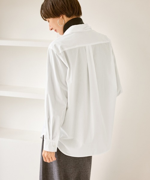 ROPE' PICNIC(ロペピクニック)の「オーセンティックシャツ(シャツ/ブラウス・レディース・オフホワイト/ブルー/ベージュ/ネイビー・FREE)」の9枚目の写真