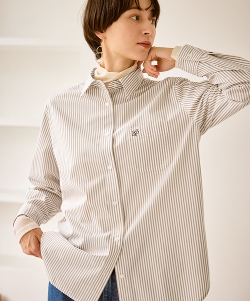 ROPE' PICNIC(ロペピクニック)の「オーセンティックシャツ(シャツ/ブラウス・レディース・オフホワイト/ブルー/ベージュ/ネイビー・FREE)」の13枚目の写真