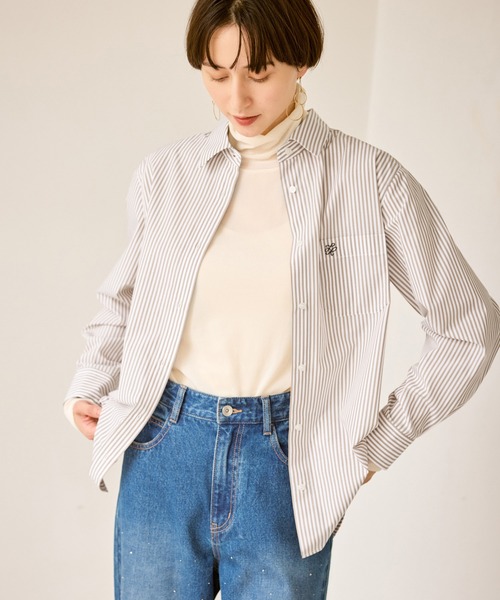 ROPE' PICNIC(ロペピクニック)の「オーセンティックシャツ(シャツ/ブラウス・レディース・オフホワイト/ブルー/ベージュ/ネイビー・FREE)」の16枚目の写真