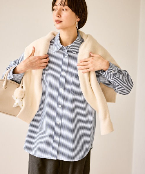 ROPE' PICNIC(ロペピクニック)の「オーセンティックシャツ(シャツ/ブラウス・レディース・オフホワイト/ブルー/ベージュ/ネイビー・FREE)」の21枚目の写真