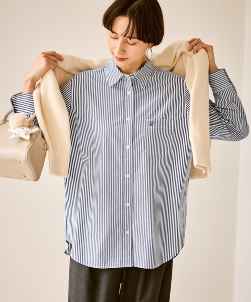 ROPE' PICNIC(ロペピクニック)の「オーセンティックシャツ(シャツ/ブラウス・レディース・オフホワイト/ブルー/ベージュ/ネイビー・FREE)」の22枚目の写真